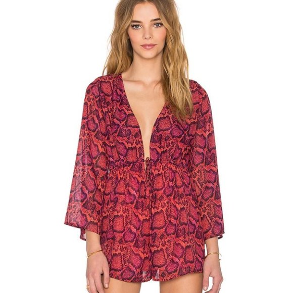 💙HP💙 Show Me Your Mumu Popsicle Python Print Romper S - Picture 3 of 13